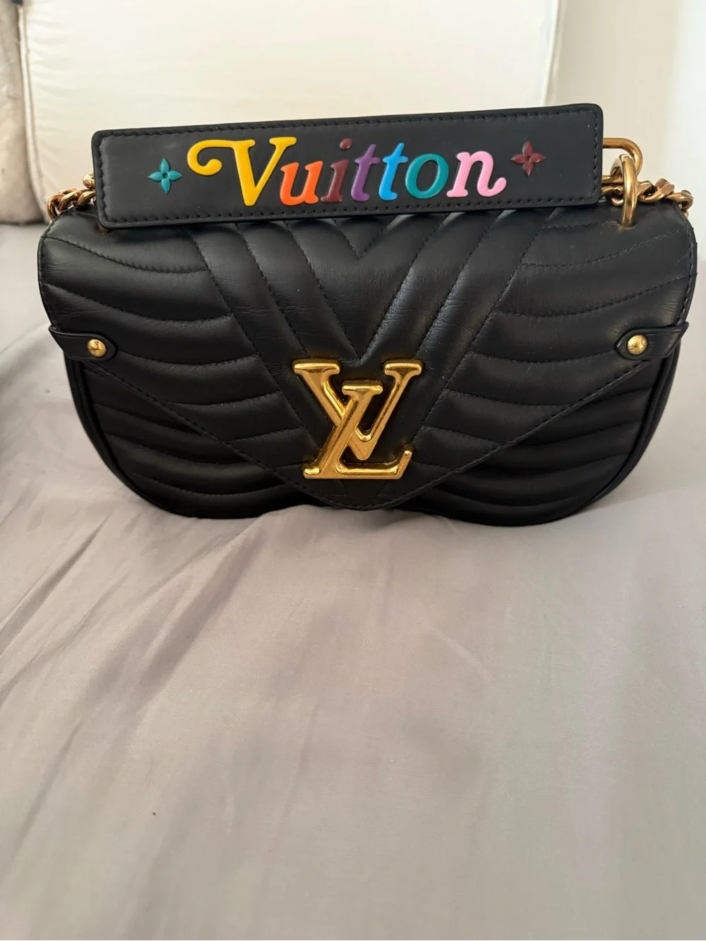 Louis Vuitton Black New Wave MM Chain Bag